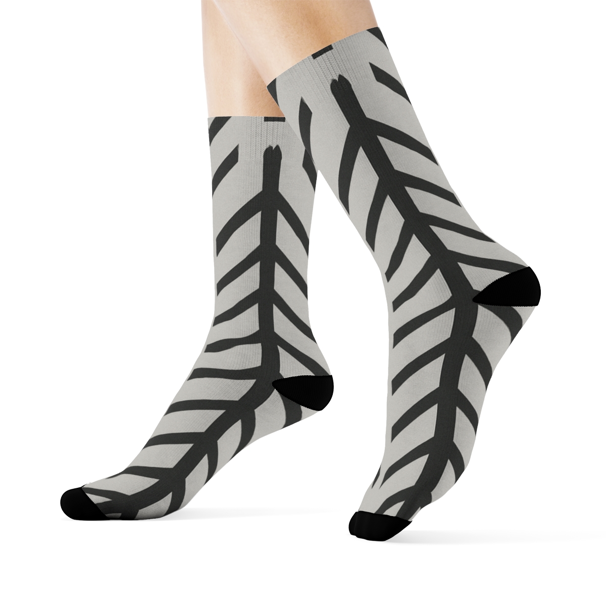 Slim Chevron March personalized crew socks