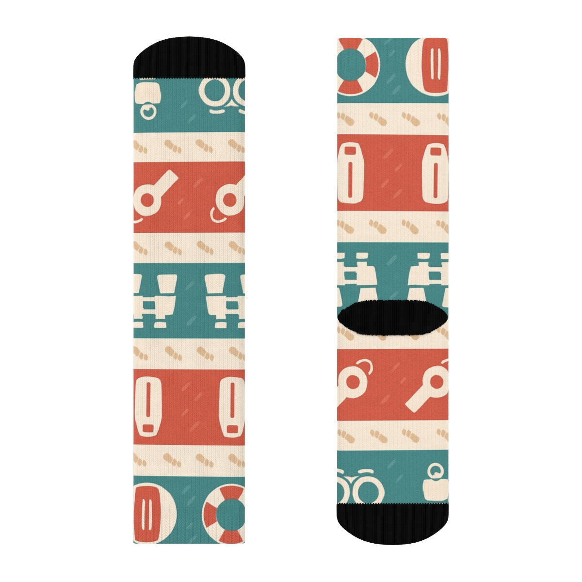Beach Towel Bands In Lifeguard Style premium sports crew socks