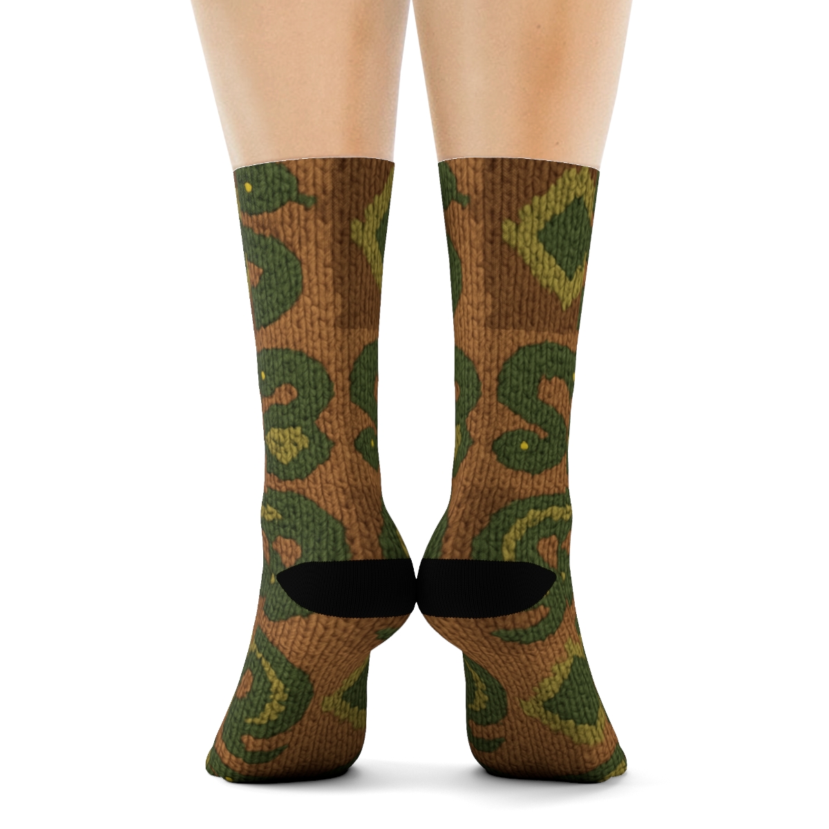 Knitted Illusion Serpent Tiles, Snake Edition premium sports crew socks