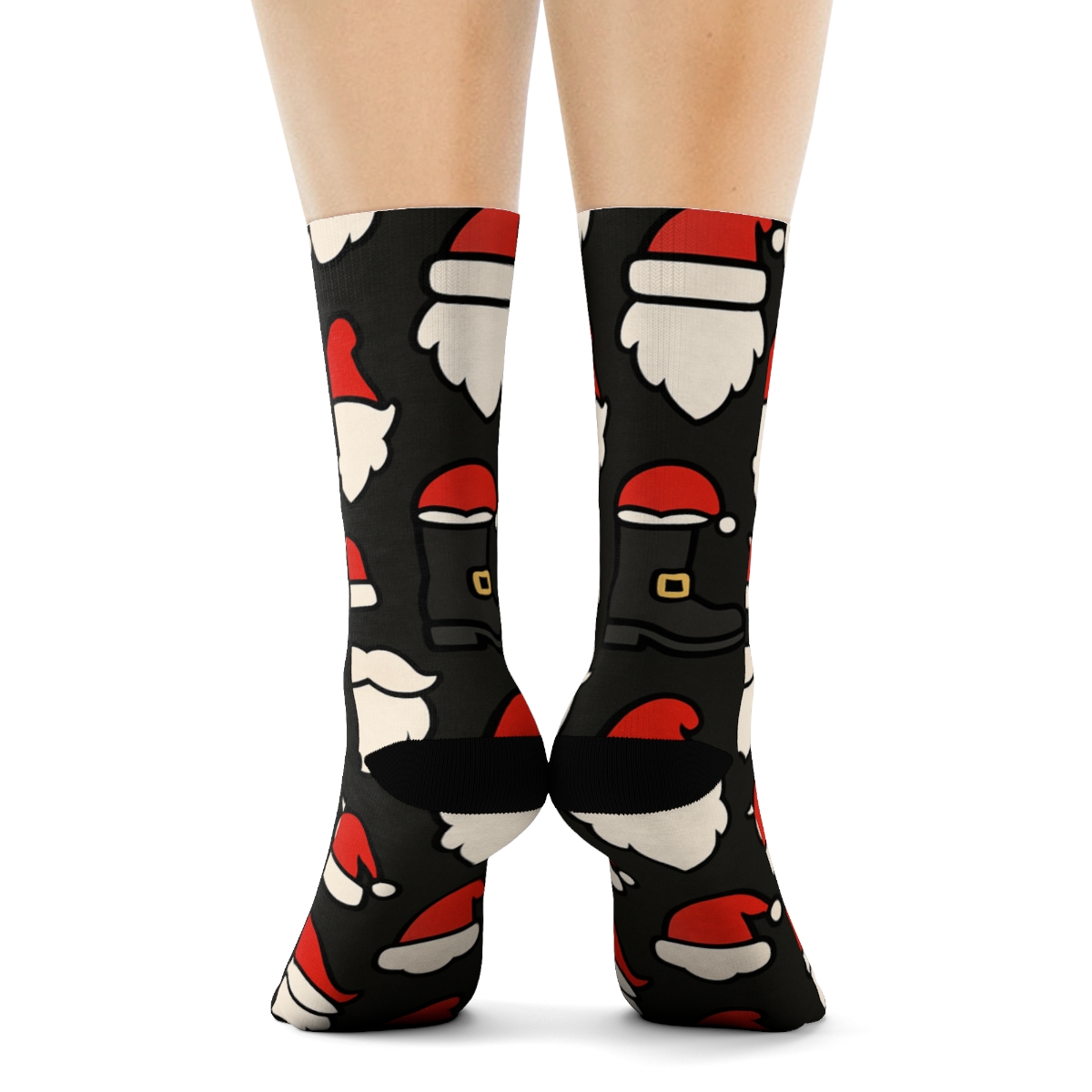 Boots And Beard Santa Rhythm Pattern custom crew socks