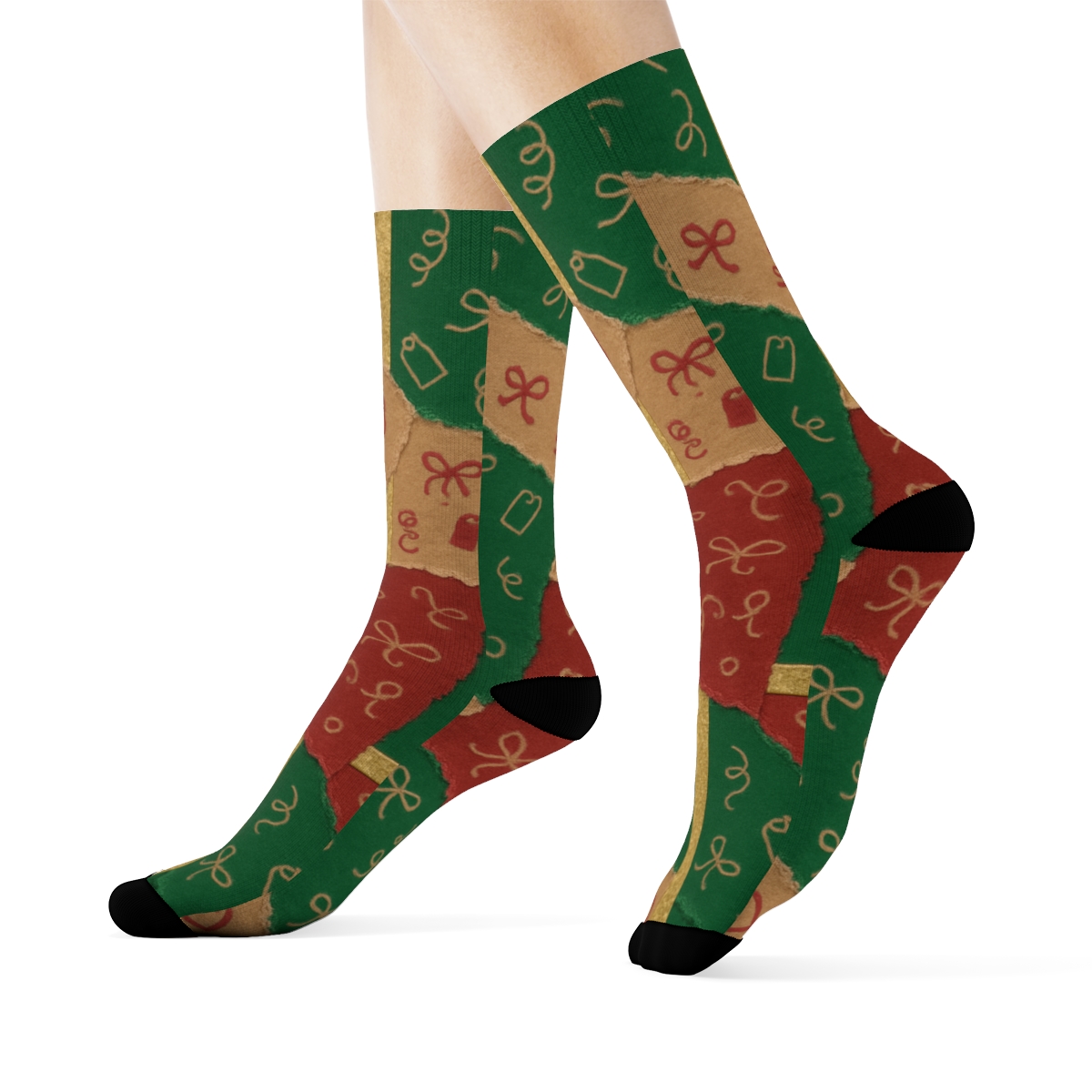 Nebula-Presents Wrap Collage stylish athletic crew socks