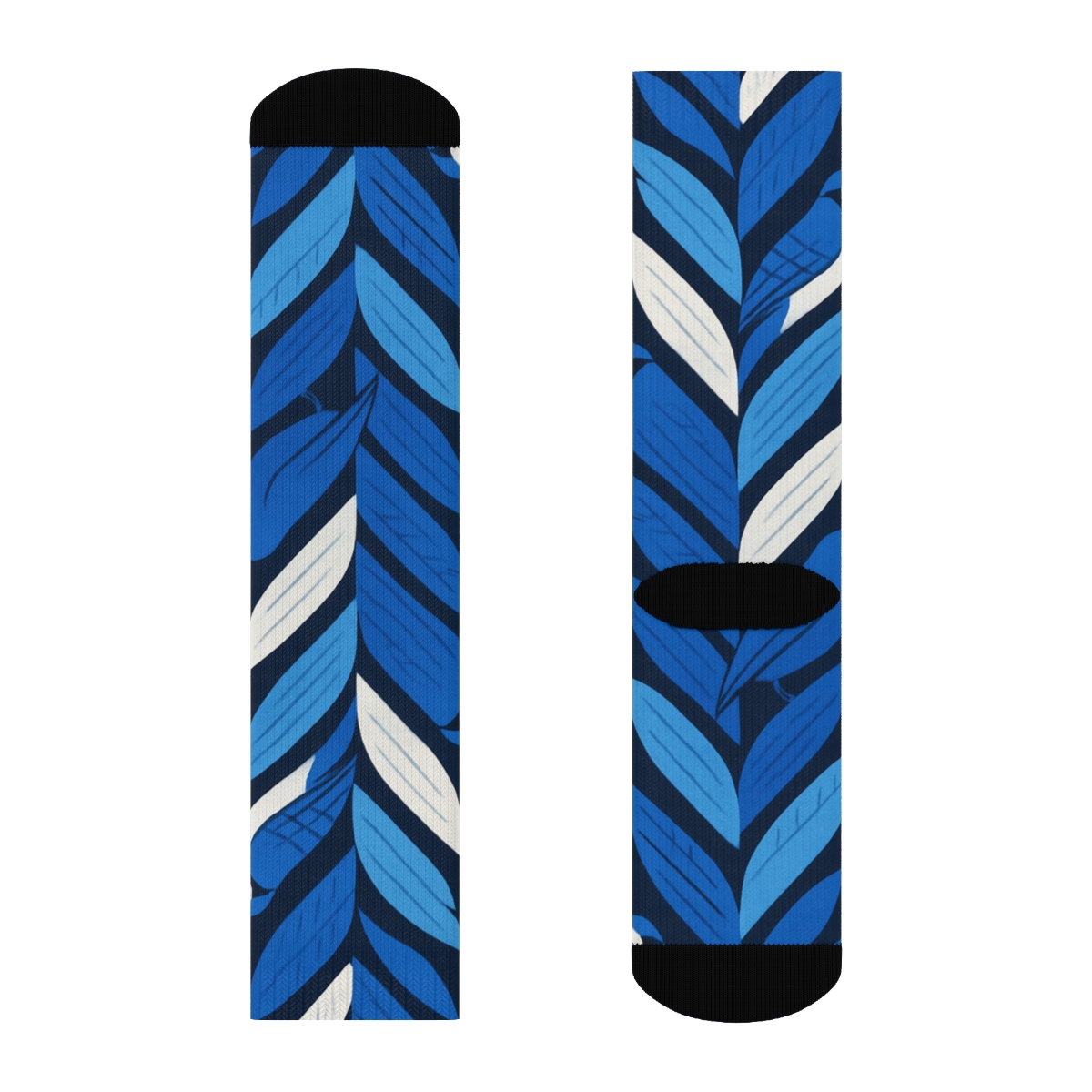 Blue Jay Flight Chevron On Navy Background premium sports crew socks