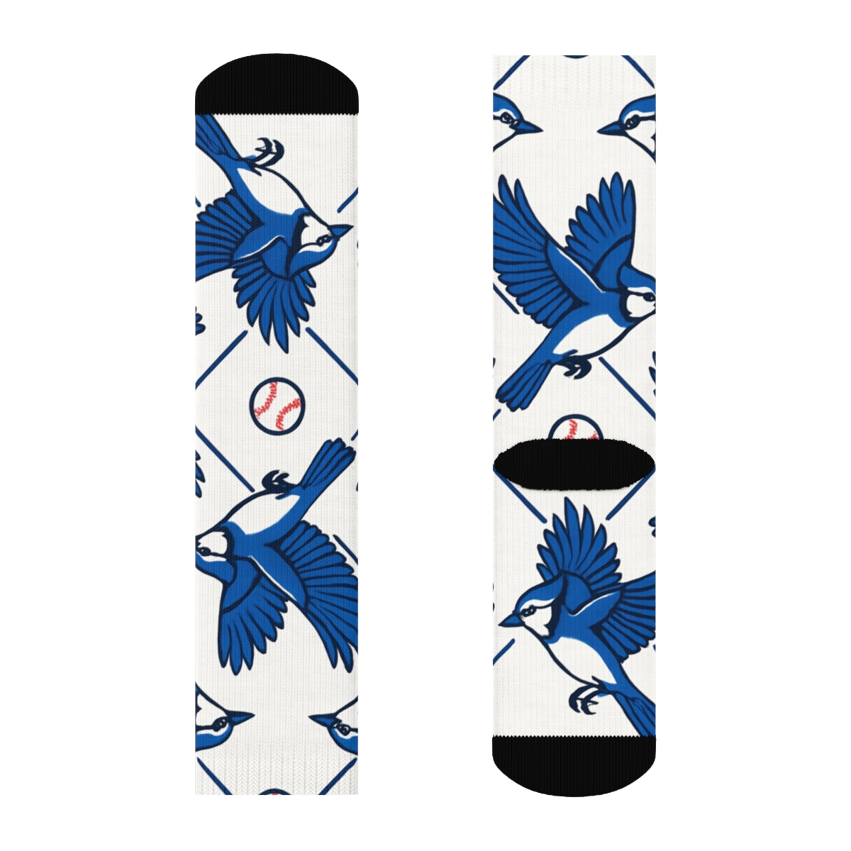 Blue Jays Flight Diamond Pattern personalized crew socks
