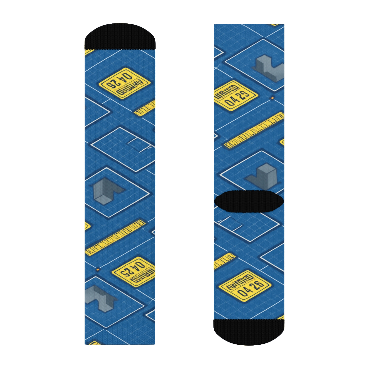 Blueprint Lattice For Building Inspector Chic comfortable cotton crew socks