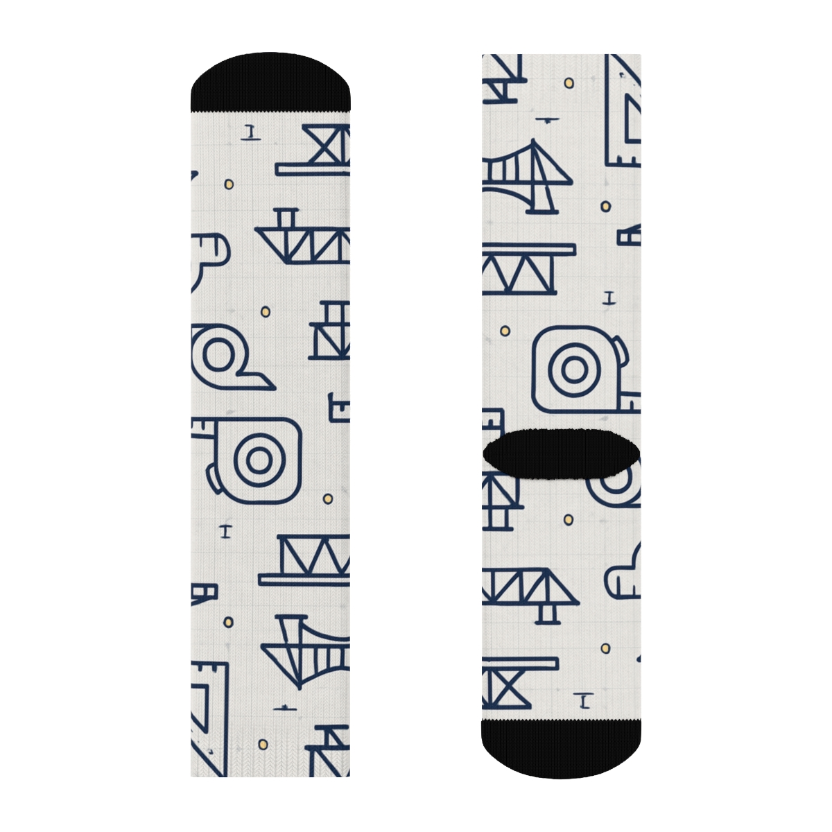 Blueprint Lattice For The Civil Engineer designer printed crew socks