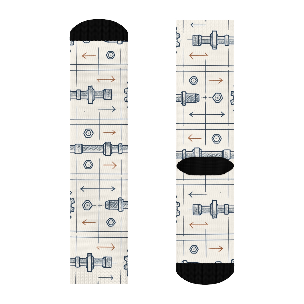 Blueprint Lattice Mechanic-Grade Repeat personalized crew socks