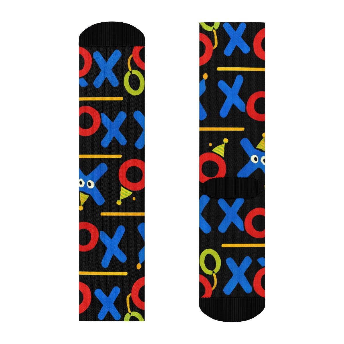 Bold Cartoon Valentines Xo Icons Parade soft everyday crew socks