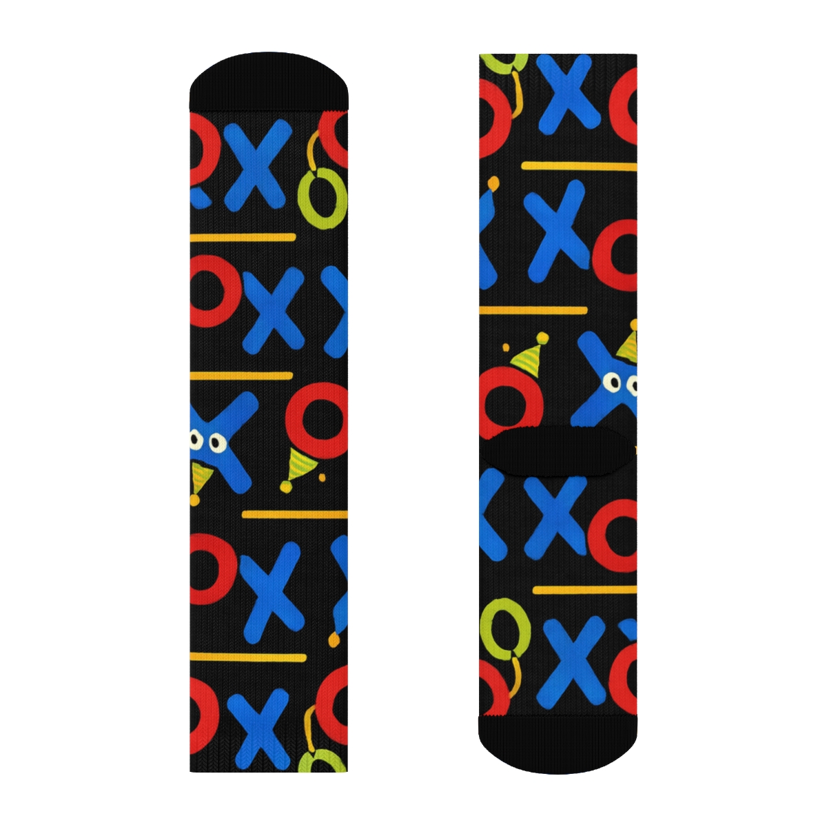 Bold Cartoon Valentines Xo Icons Parade soft everyday crew socks