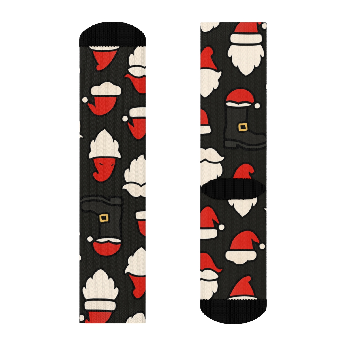 Boots And Beard Santa Rhythm Pattern custom crew socks