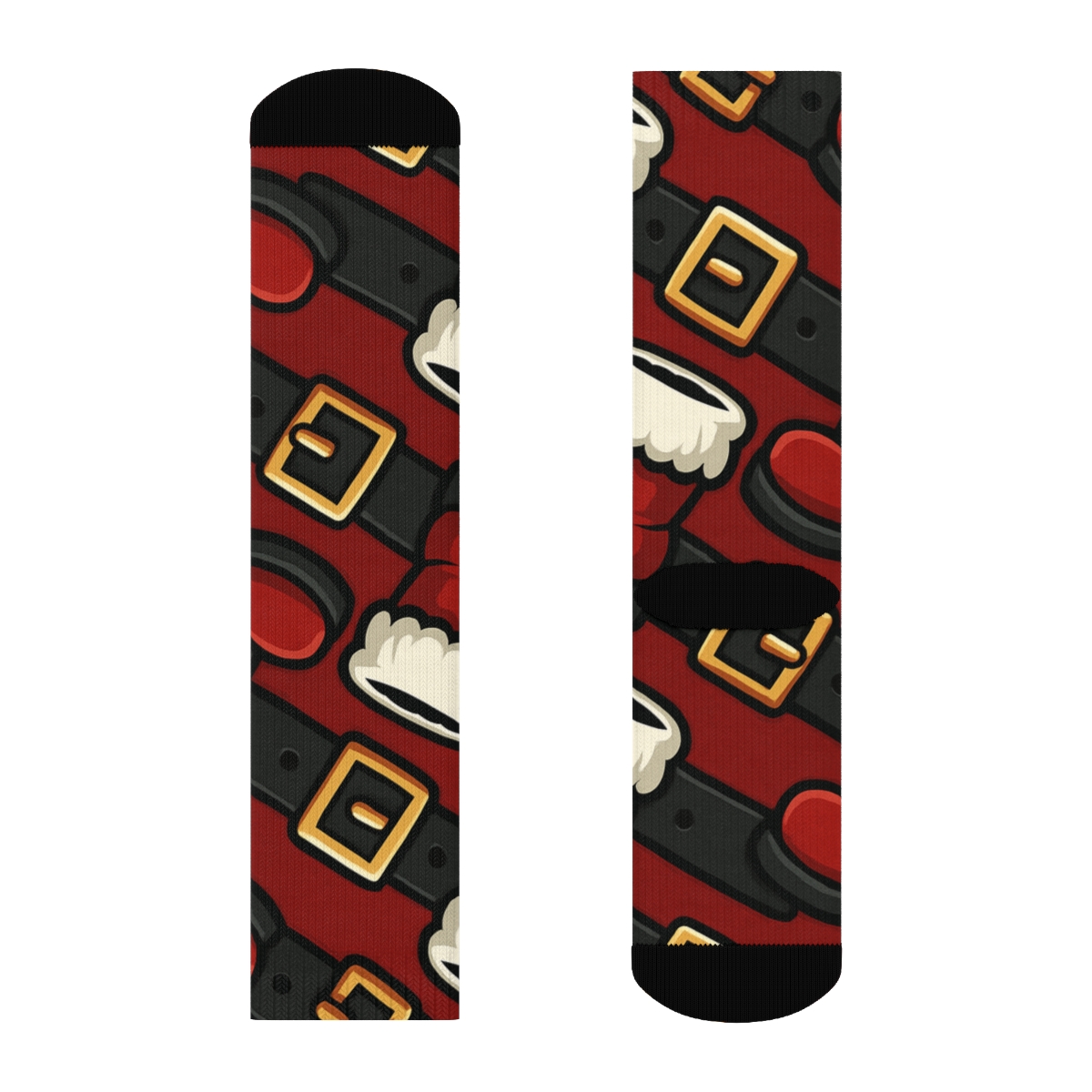 Boots And Belt With Santa Rhythm Repeat personalized crew socks