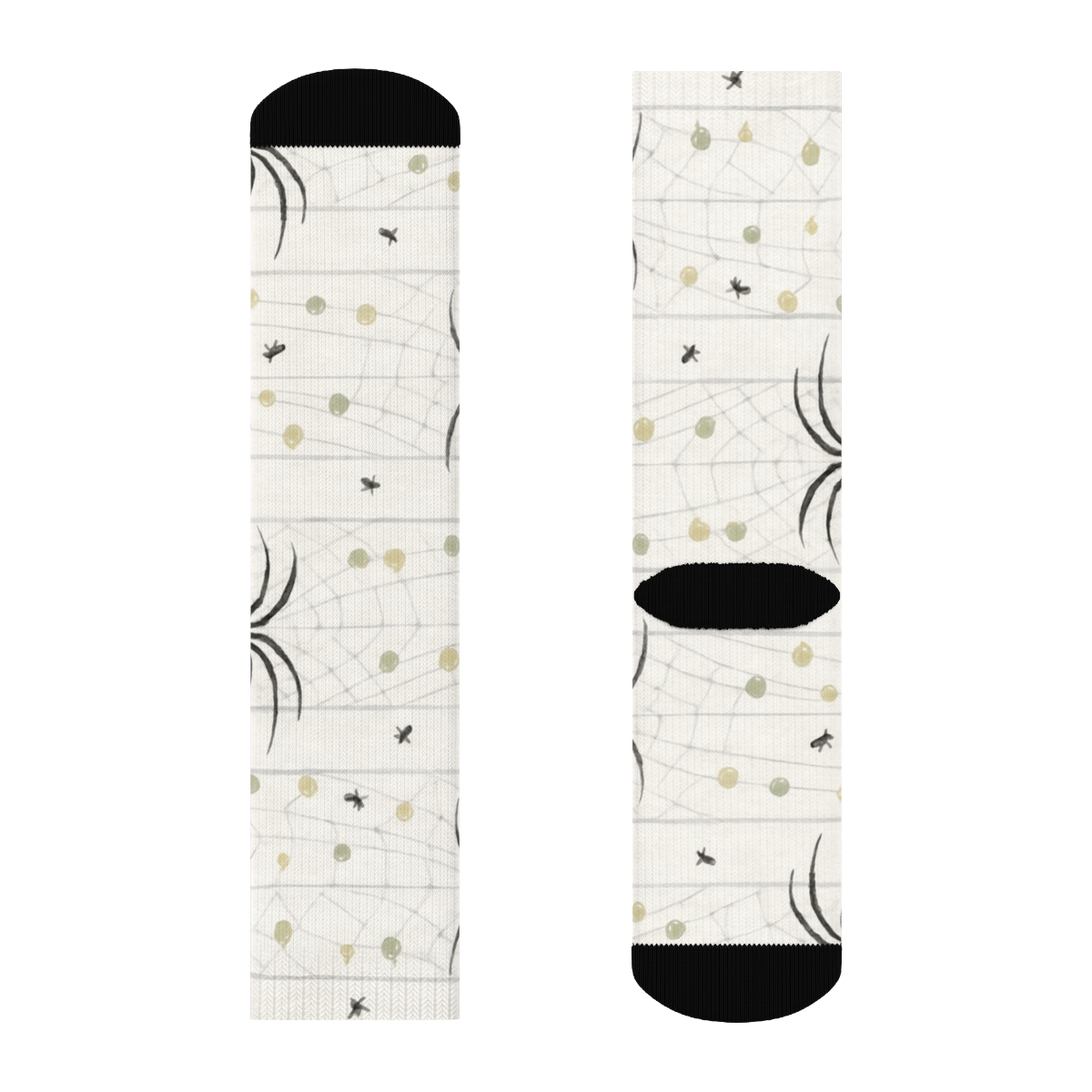 Botanical Calm With Spider Dewdrop Bands stylish athletic crew socks
