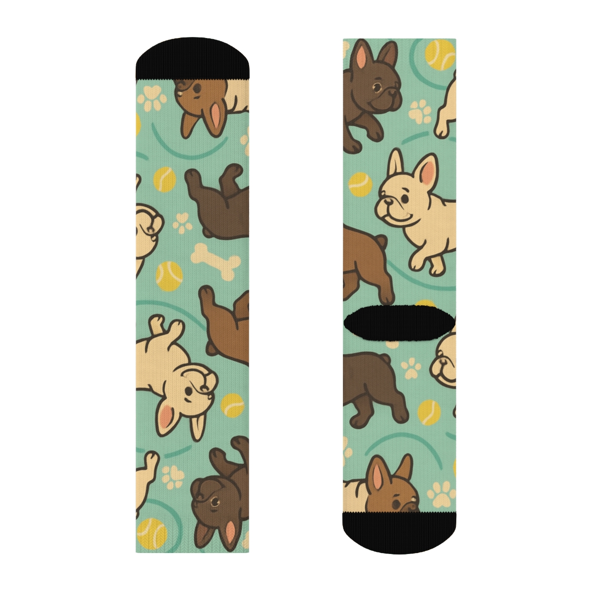 Brindle Bulldog Park Parade unique graphic crew socks