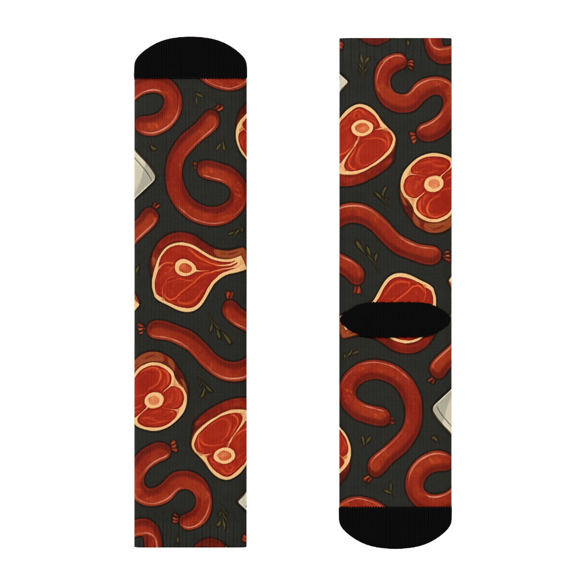 Butcher Tiled Cleaver Constellation designer printed crew socks
