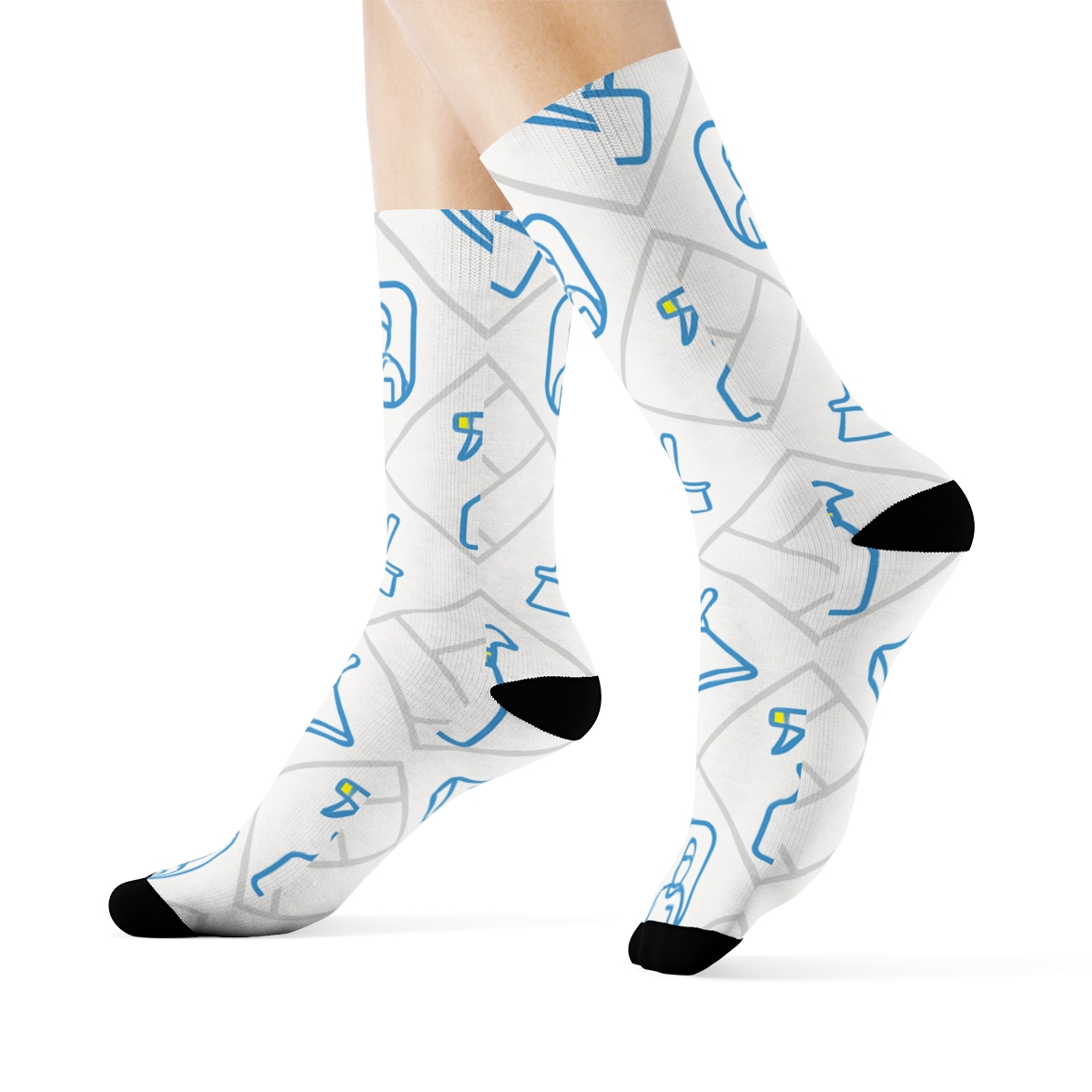 Spray Bottles In A Janitor Tile Lattice stylish athletic crew socks