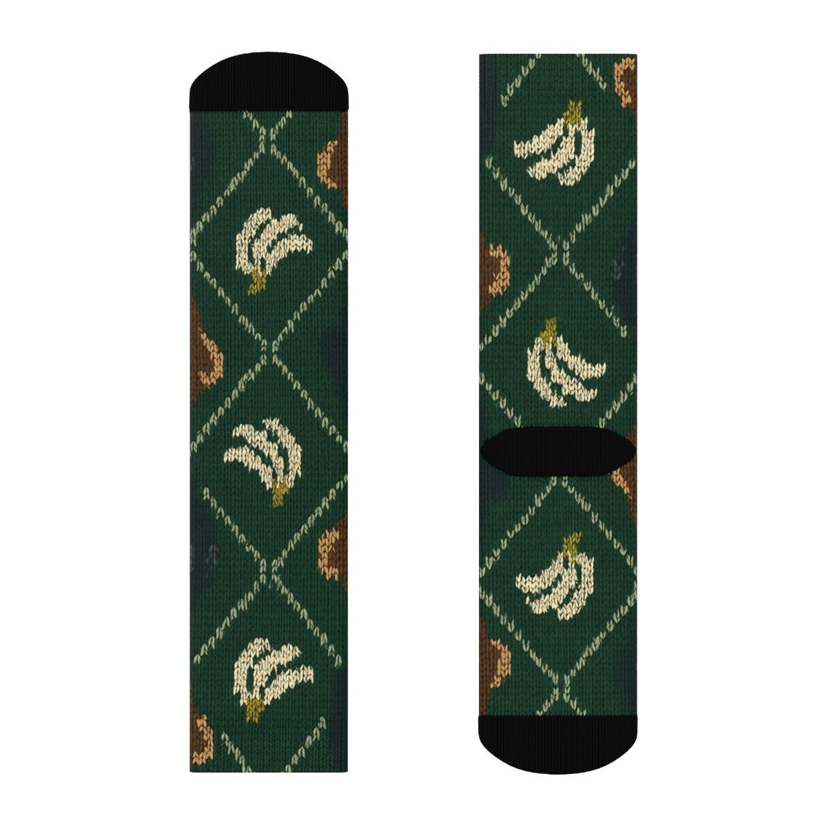 Ape-Crafted Knitted Canopy Lattice stylish athletic crew socks