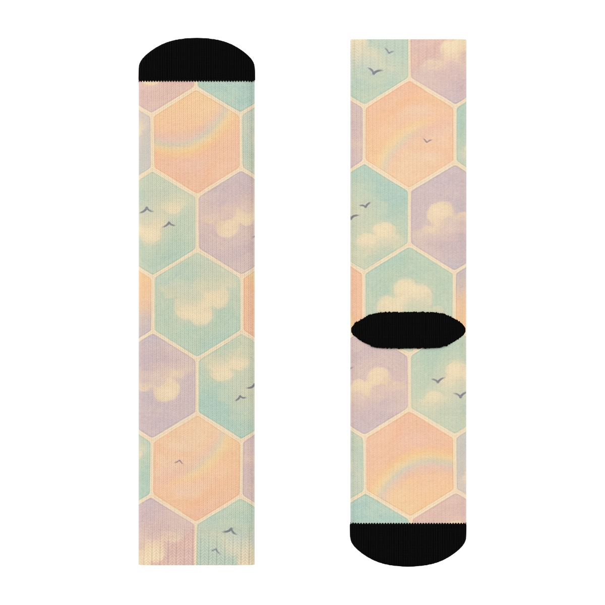 Dreamy Sunrise Mosaic personalized crew socks