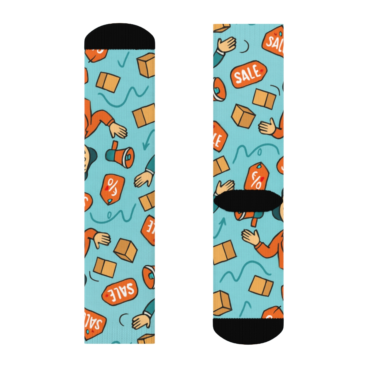 Salesperson Juggling Products Tessellation personalized crew socks