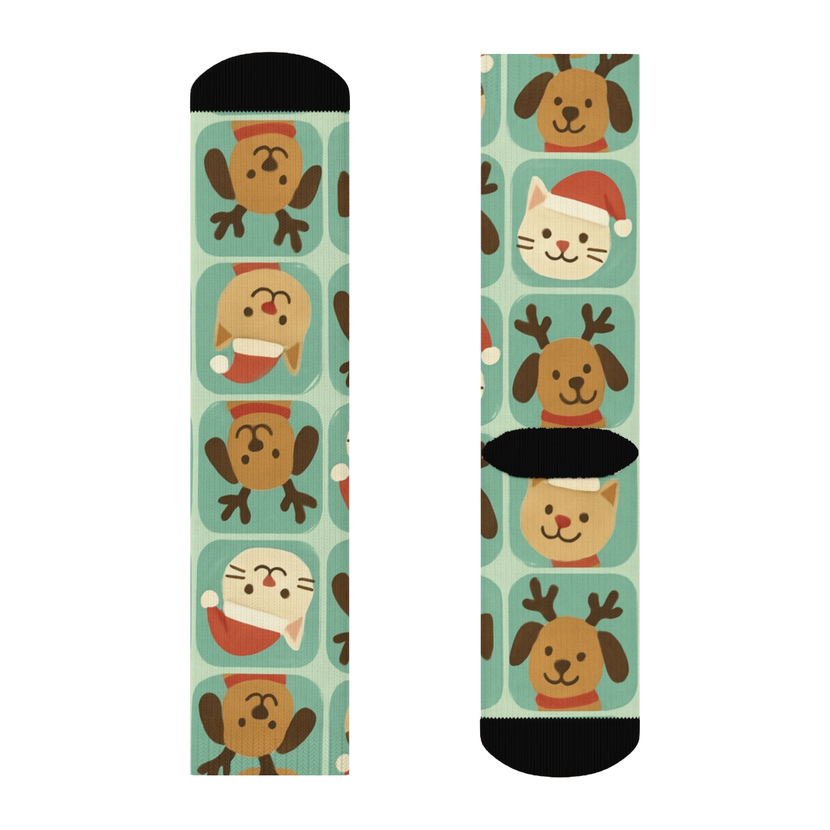 Holiday Pet Parade Xmas premium sports crew socks