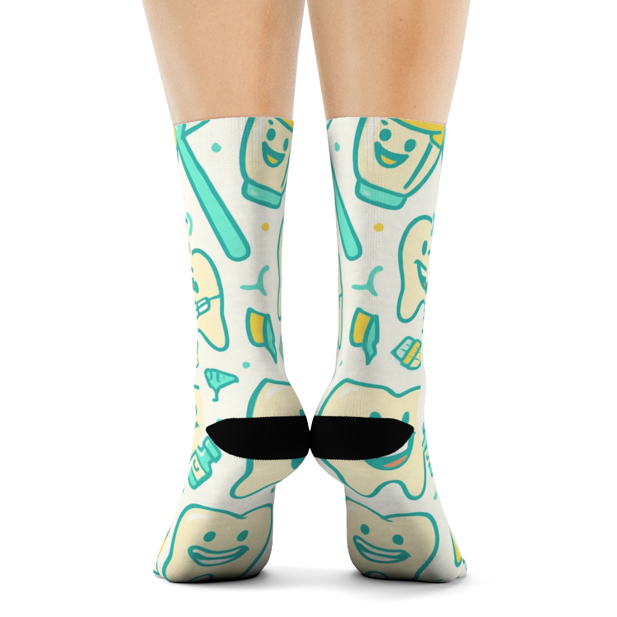 Playful Dental Party With Dentist Smiles premium sports crew socks