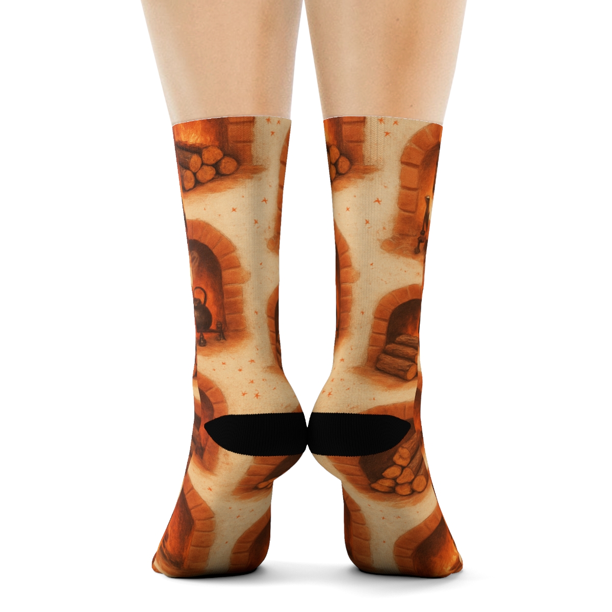 Copper Spark-Heart Fusion Hearthscape Wrap comfortable cotton crew socks