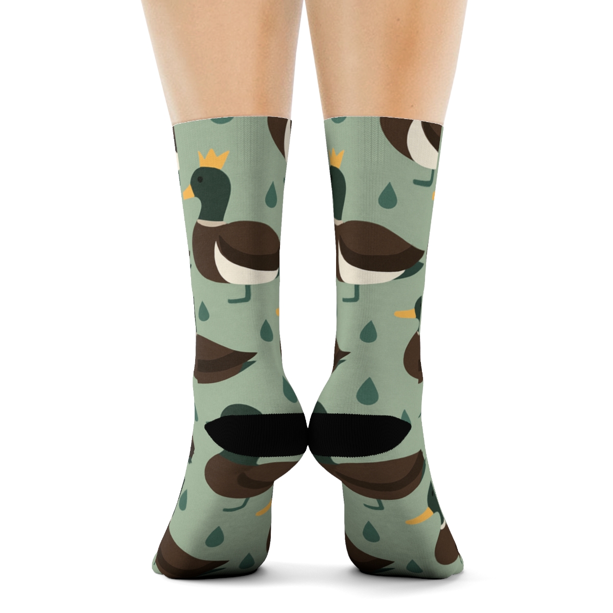 Crowned Parade Duck Tiling soft everyday crew socks