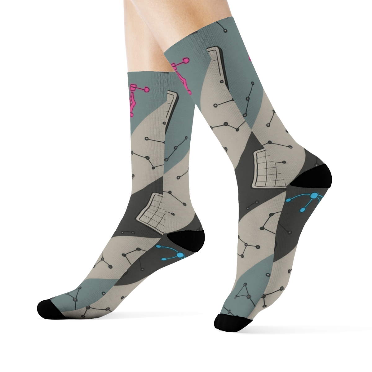 Vector Nebula Tools For Creative Graphic Designer trendy patterned crew socks