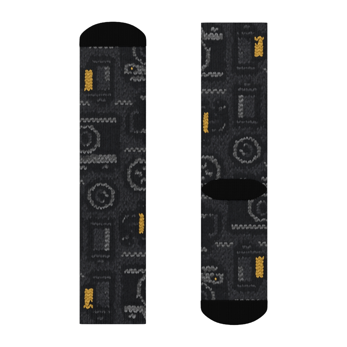 Knitted Illusion Pattern For Photographer Gear custom crew socks