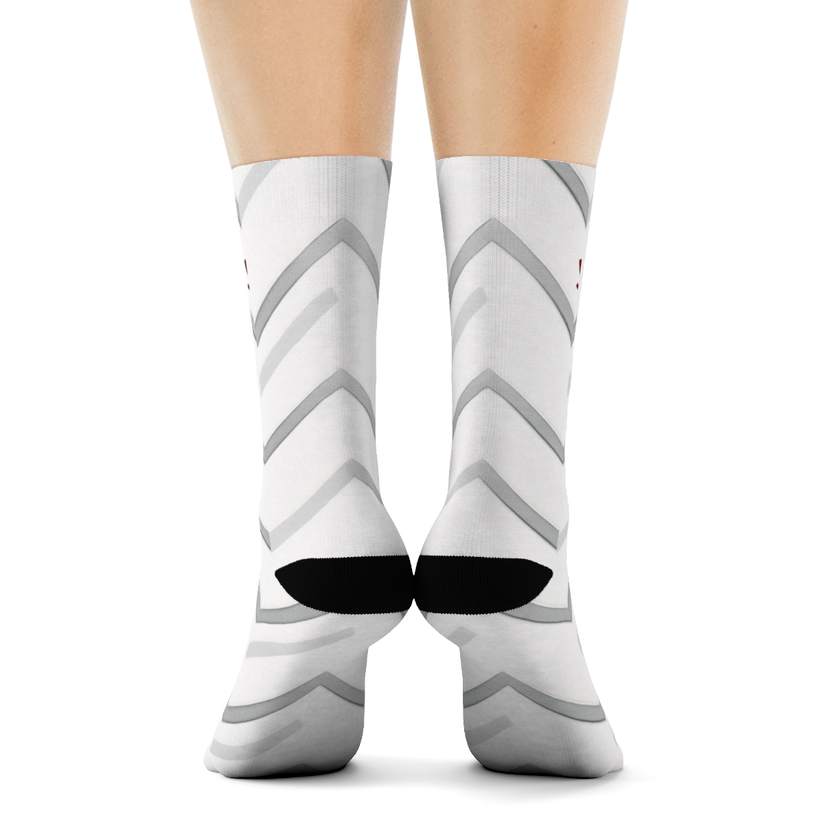 Chevron Of Runners With Sleigh Motifs trendy patterned crew socks