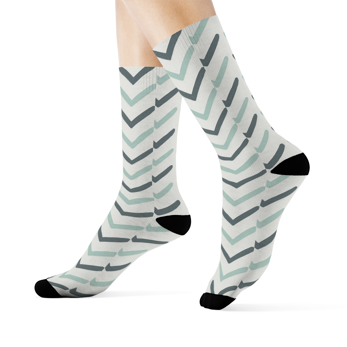 Slim Chevron March comfortable cotton crew socks