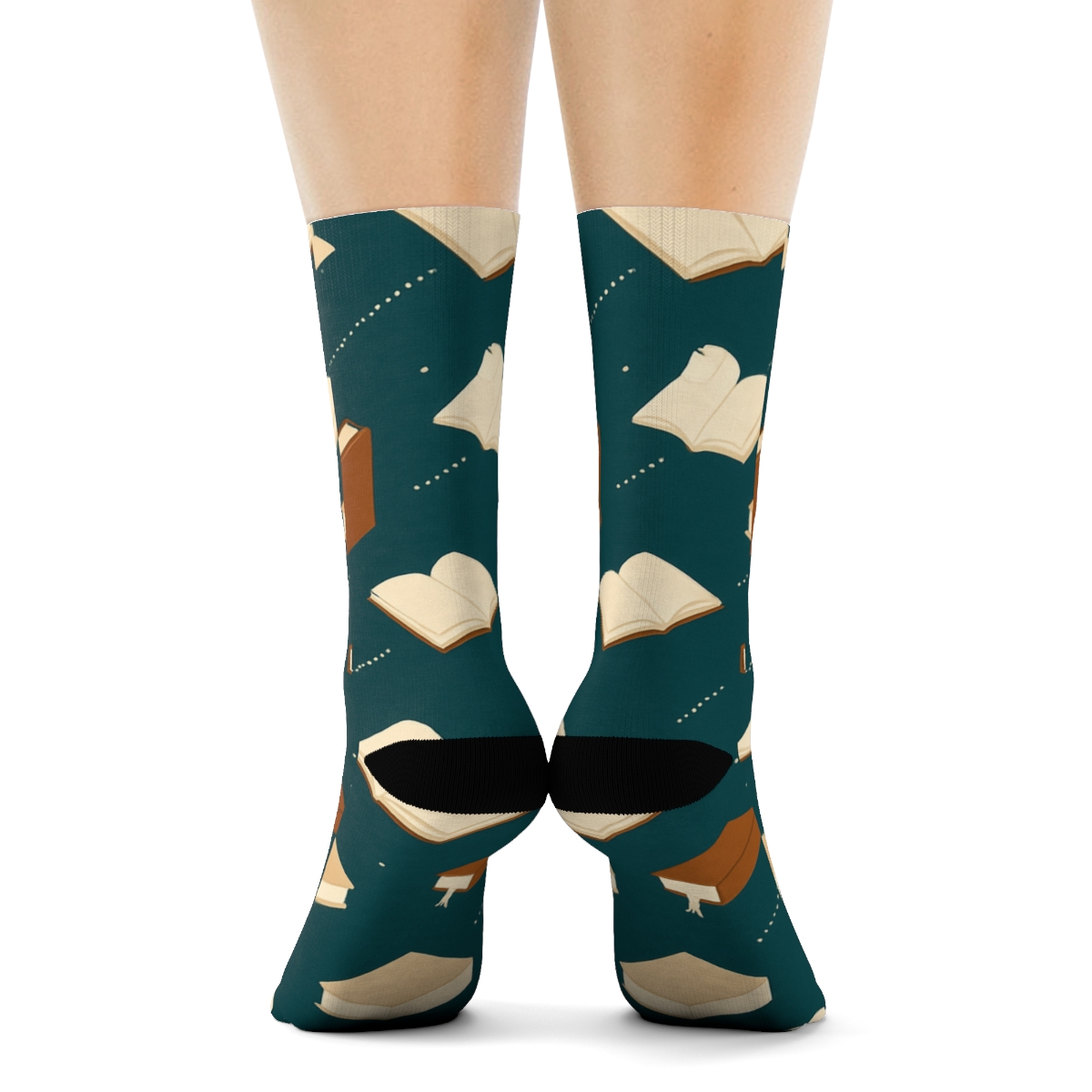 Galaxy Shelves With Librarian Constellations designer printed crew socksGalaxy Shelves with Librarian Constellations Crew Socks - Image 4