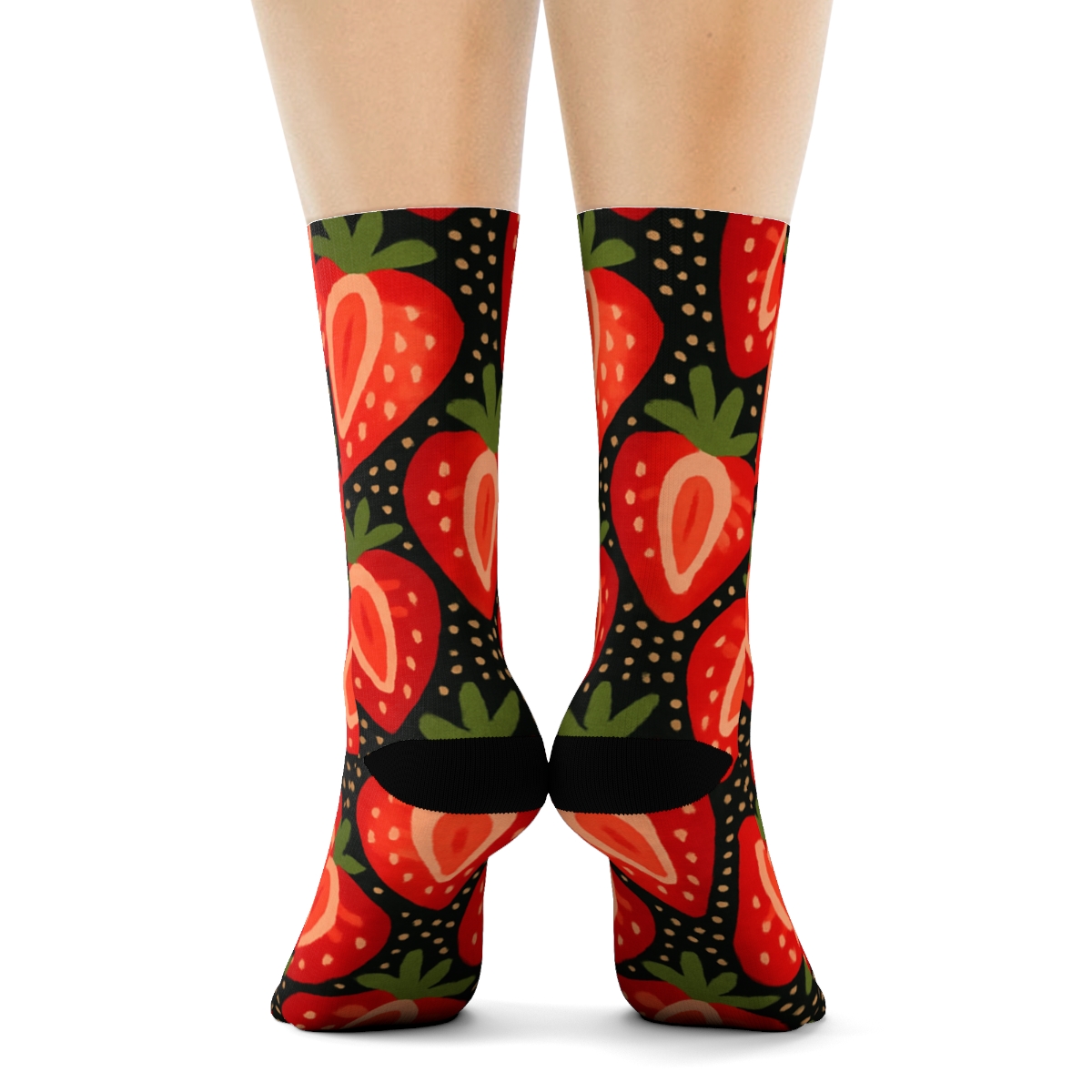 Seed Scatter Chevron On Black unique graphic crew socks