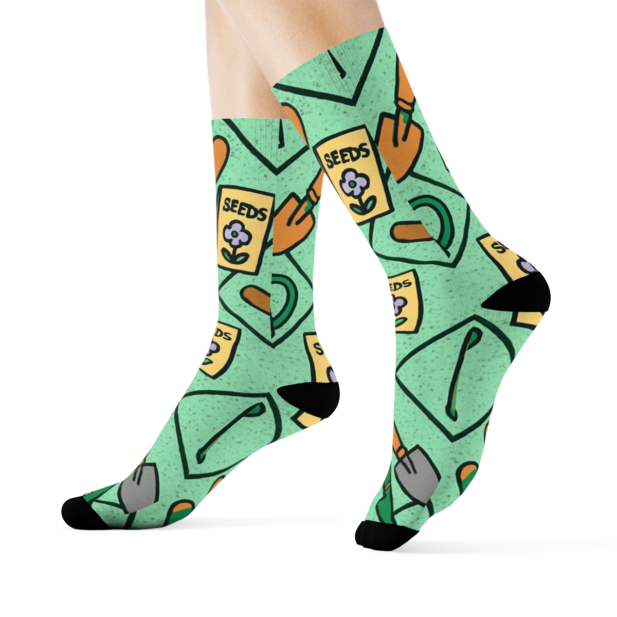 Watering Can Trellis Pattern For The Gardener stylish athletic crew socks