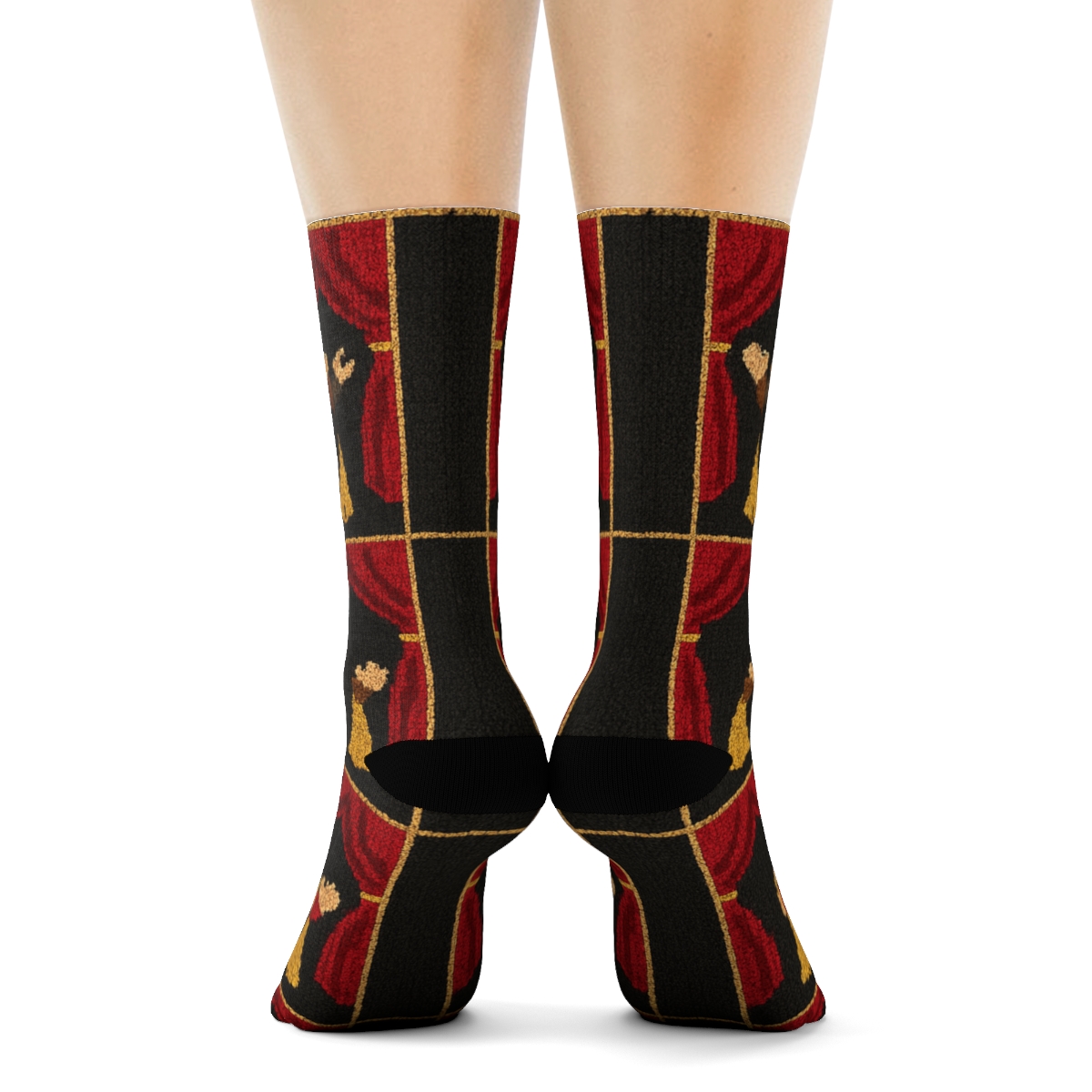 Actor Spotlight Curtain Grid custom crew socks