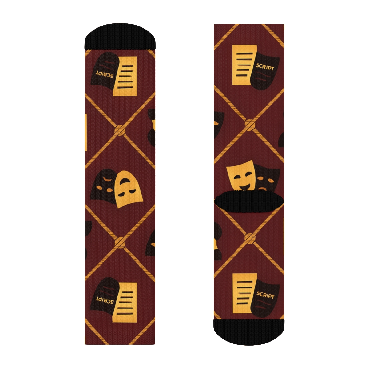 Curtain Lattice With Celestial Actor Motifs personalized crew socks