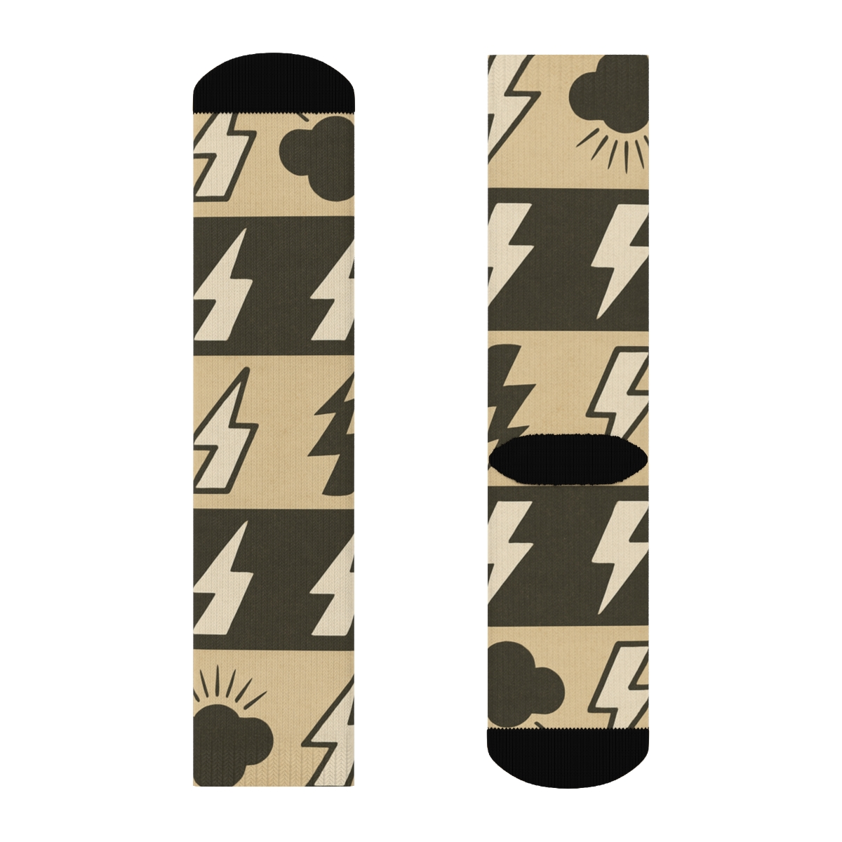 Vintage Electrical Poster Repeating Bands unique graphic crew socks