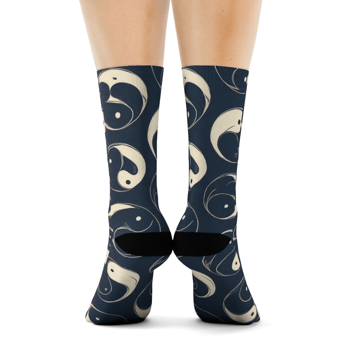 Indigo Koi Duality Ring Tessellation soft everyday crew socks