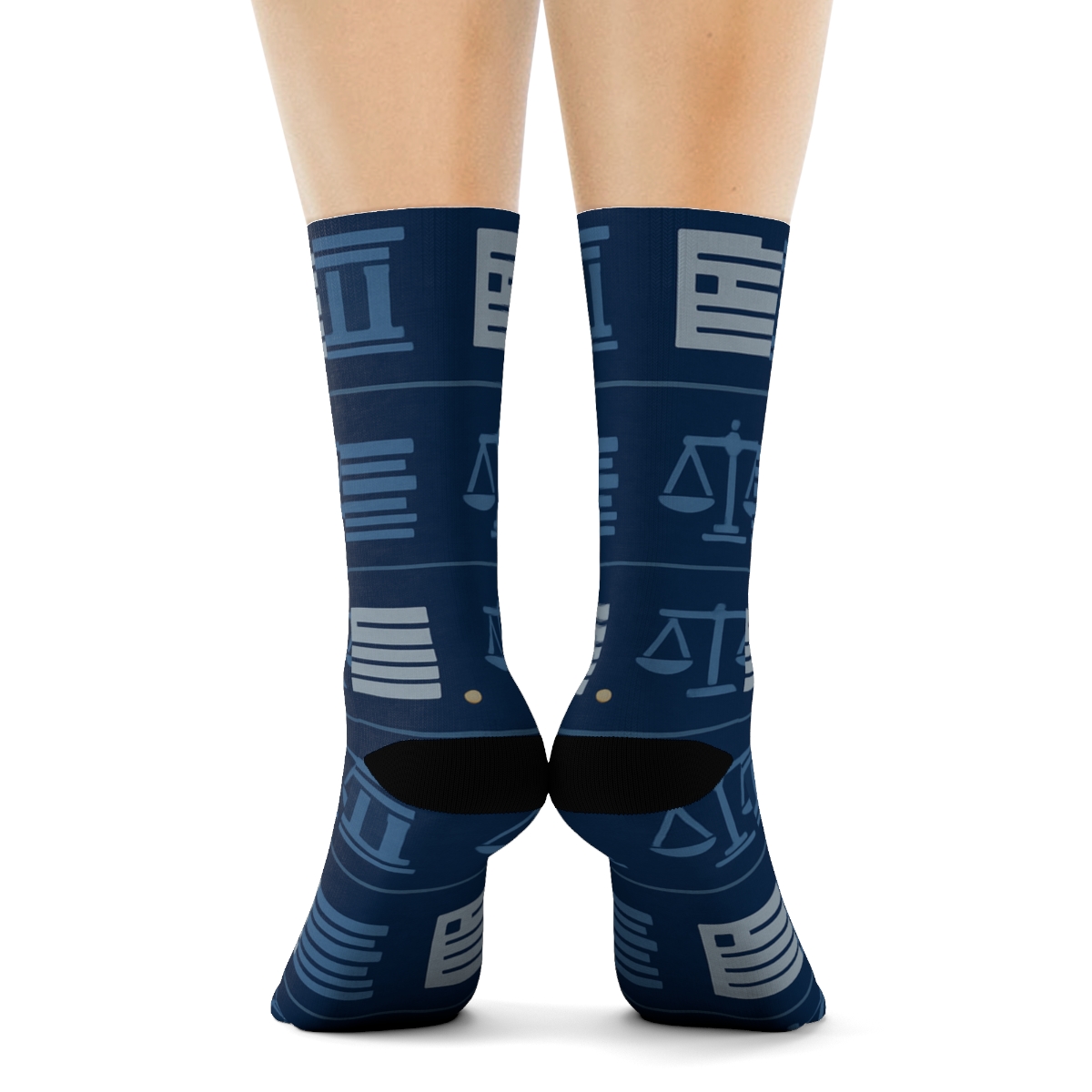 Courtroom Docket Geometry With Paralegal Motifs soft everyday crew socks