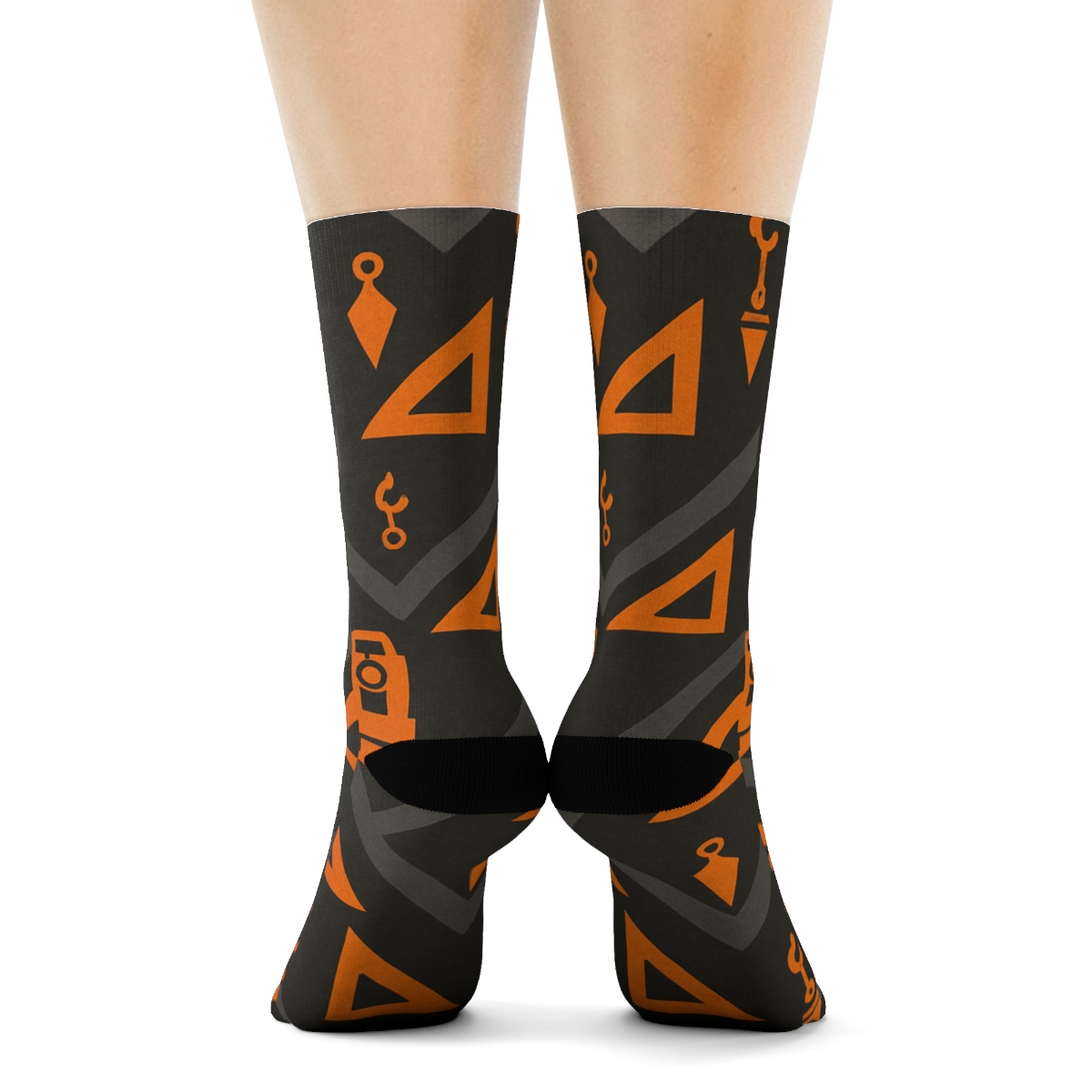 Surveying Tools Pattern For Civil Engineer Gifts comfortable cotton crew socks