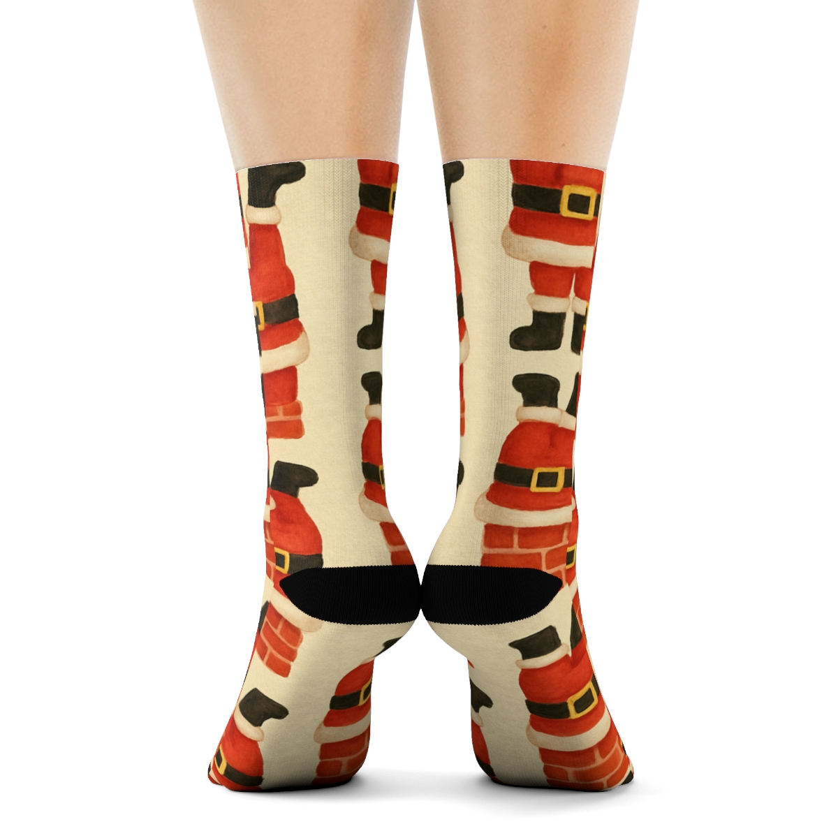 Chimney Tiles In Santa Style stylish athletic crew socks