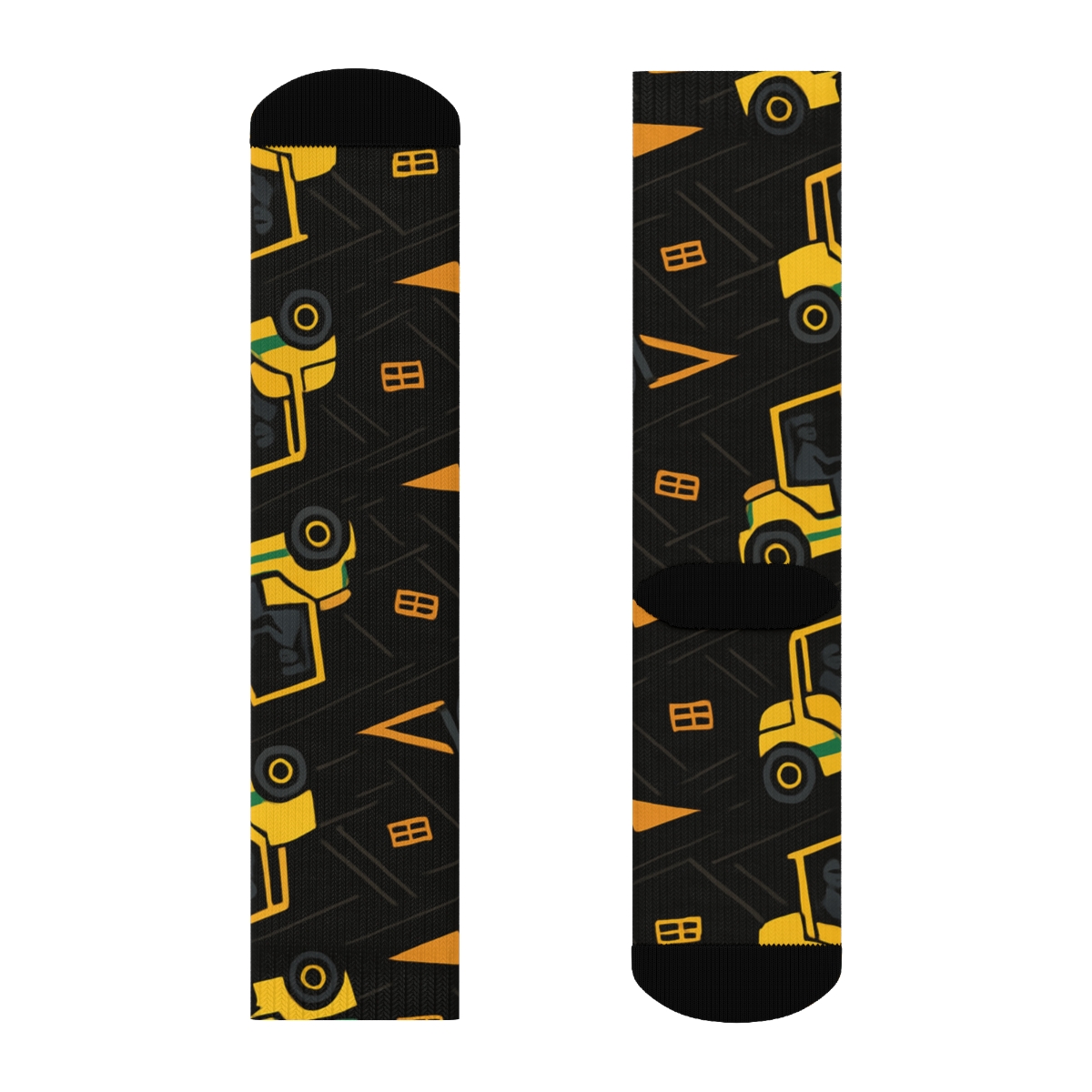 Loading Dock Parade Pattern with Forklift operator Crew Socks