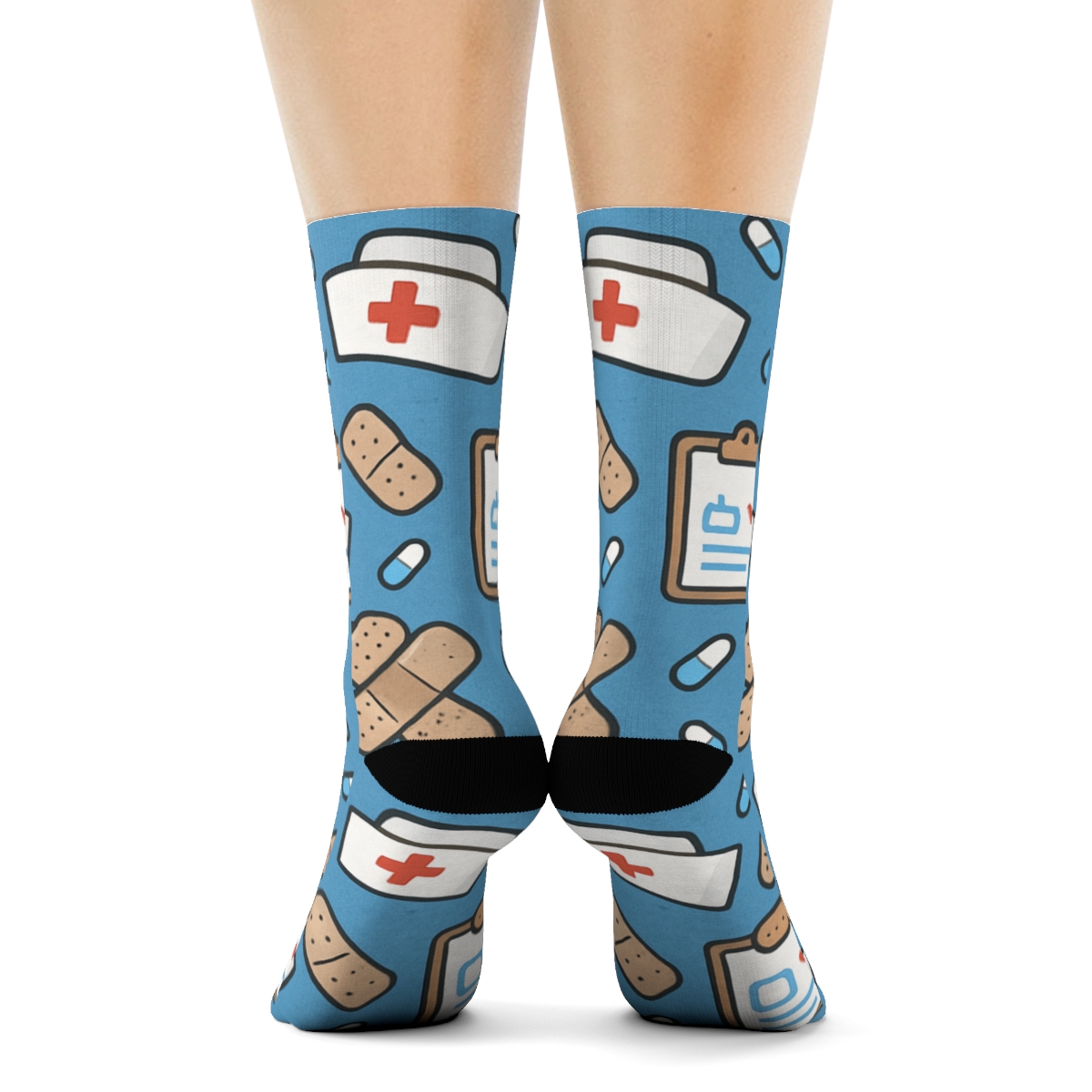 Clipboard Charts With Nurse Spotlight Repeat unique graphic crew socks