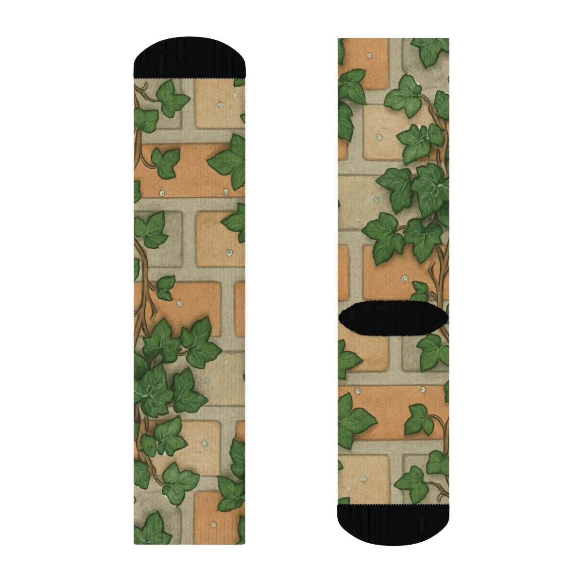 Ivy Brickwork Trellis Tessellation personalized crew socks