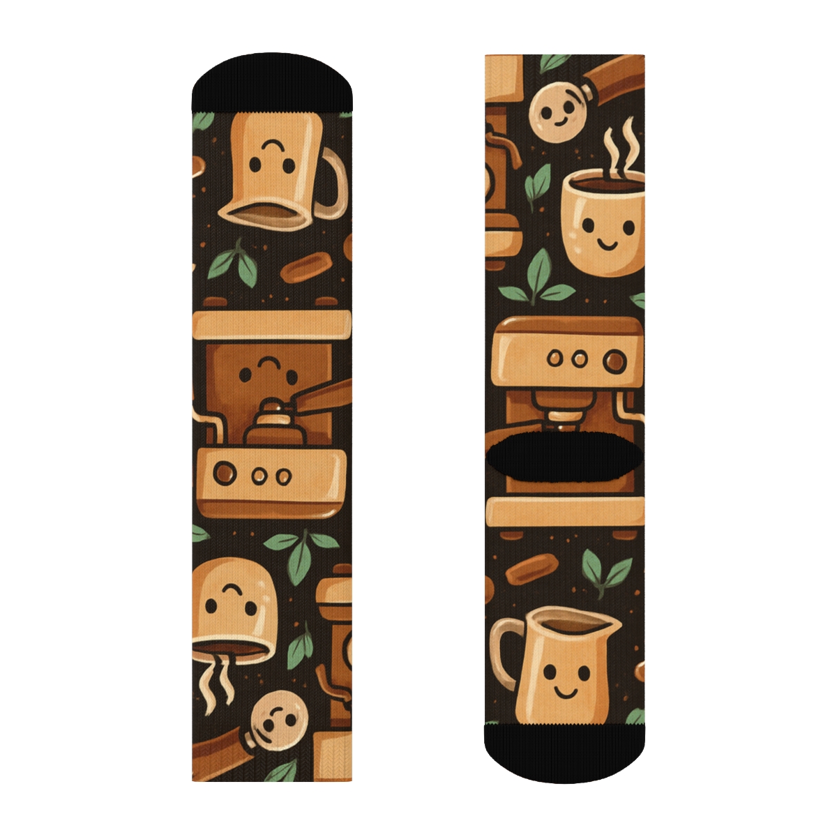 Caffeine Carnival Barista Tool Tessellation trendy patterned crew socks