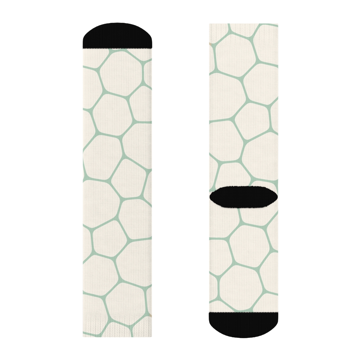 Calm Cellular Mesh designer printed crew socks