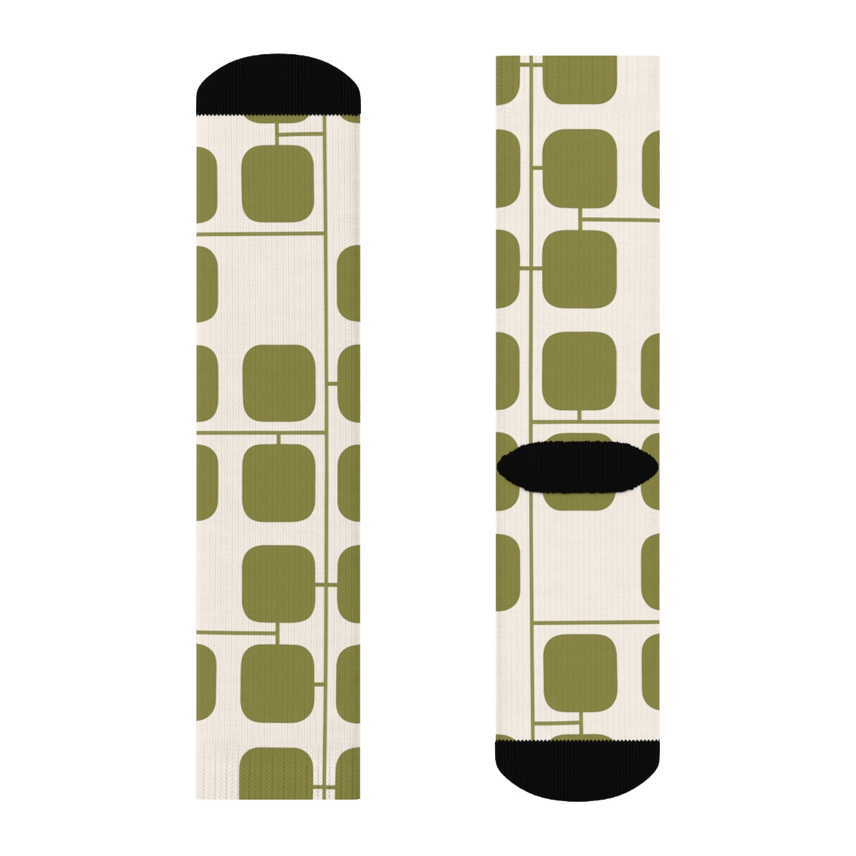 Calm Cellular Mesh designer printed crew socks