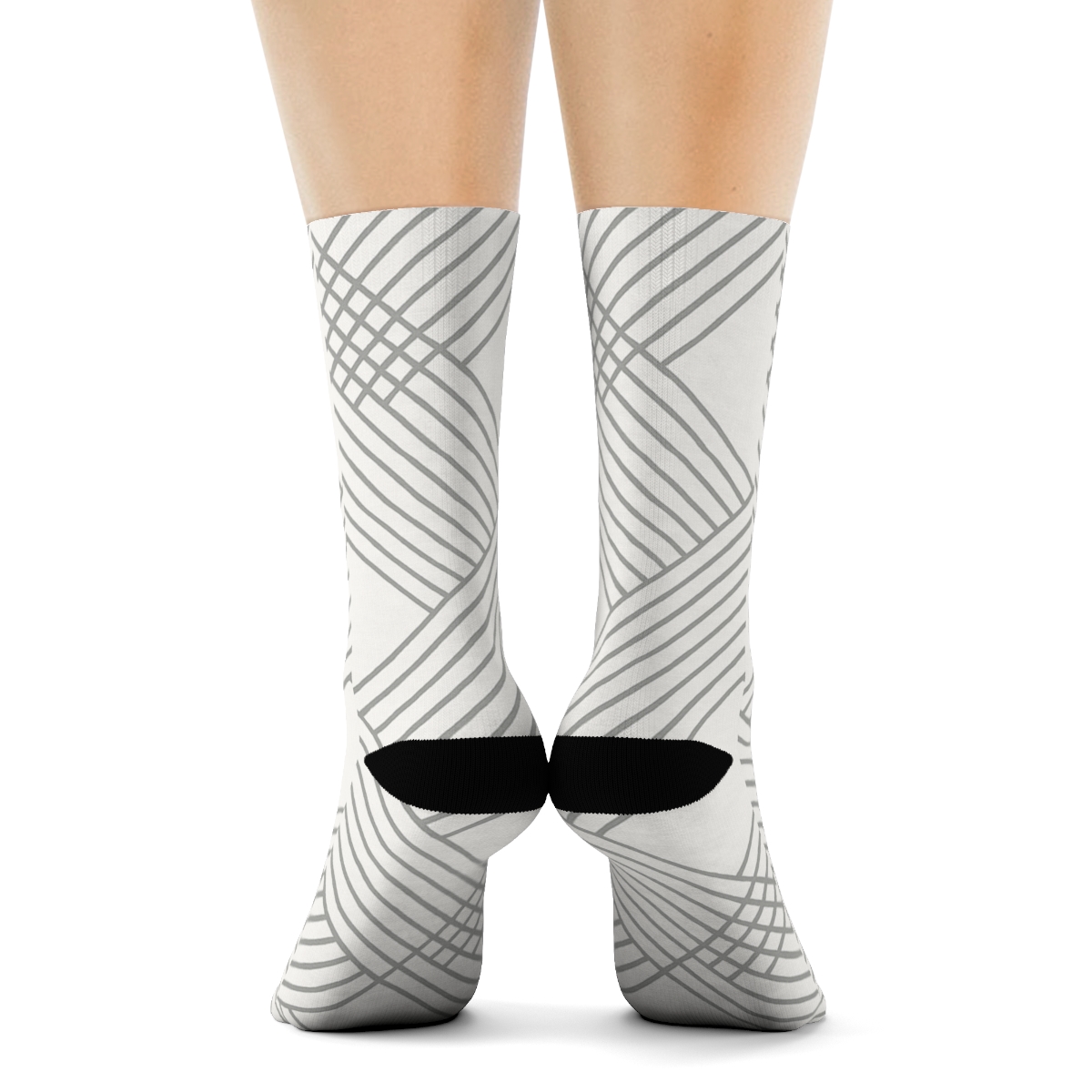 Calm Moire Stripe Drift custom crew socks