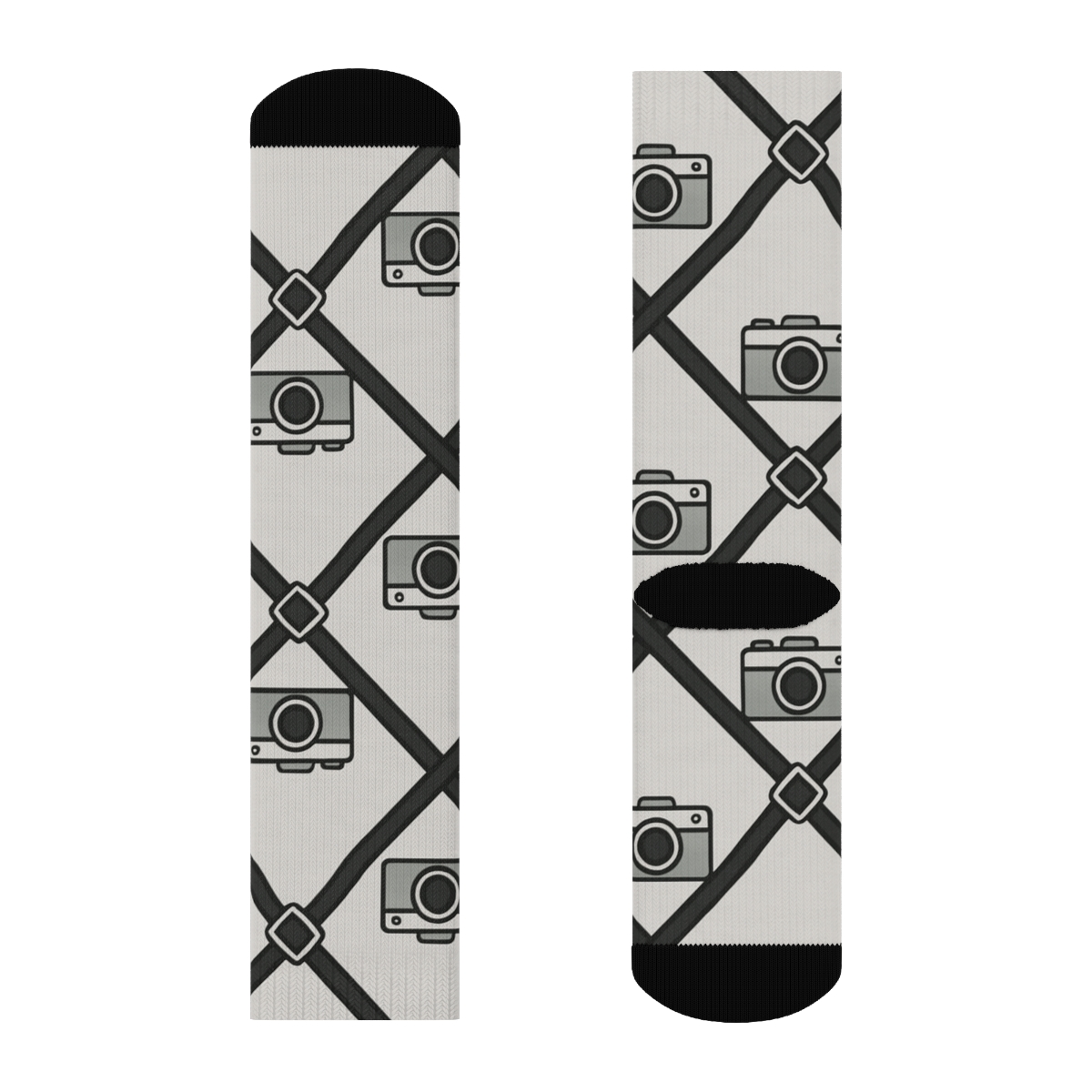 Camera Strap Lattice For Photographer Charm soft everyday crew socks