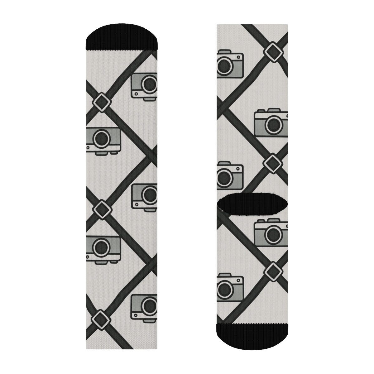 Camera Strap Lattice For Photographer Charm soft everyday crew socks