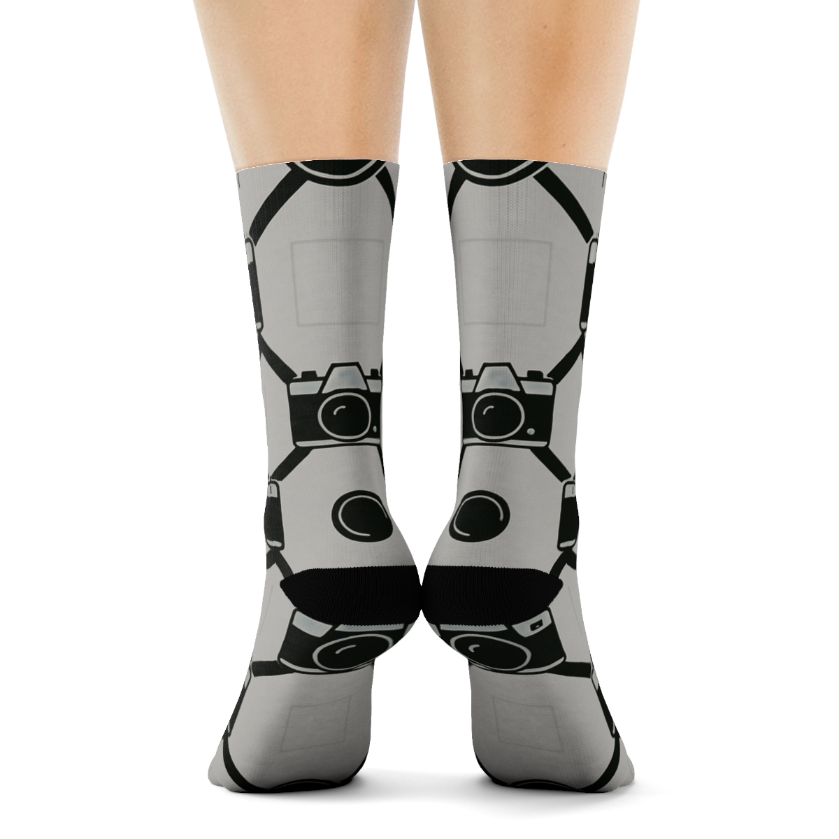 Camera Strap Lattice With Photographer Icons premium sports crew socks