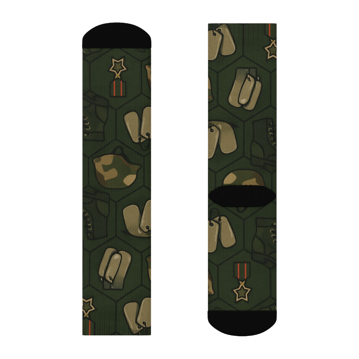Camouflage Lattice Soldier Field custom crew socks